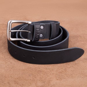 Leather belt for men with monogram, mens leather black belts, mens leather belts, handmade belt for men, mens belt, leather belt, belt image 2