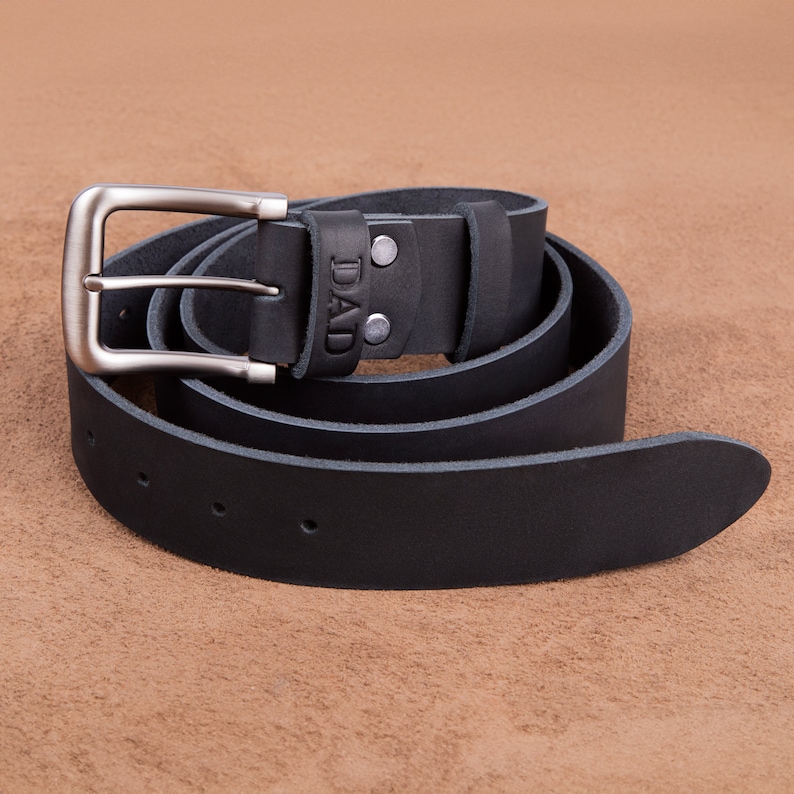 Leather belt for men with monogram, mens leather black belts, mens leather belts, handmade belt for men, mens belt, leather belt, belt image 2