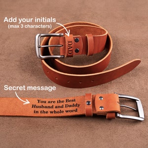 Leather belt for men with monogram, mens leather black belts, mens leather belts, handmade belt for men, mens belt, leather belt, belt image 5