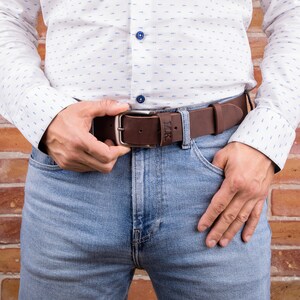 Leather belt for men with monogram, mens leather black belts, mens leather belts, handmade belt for men, mens belt, leather belt, belt image 4