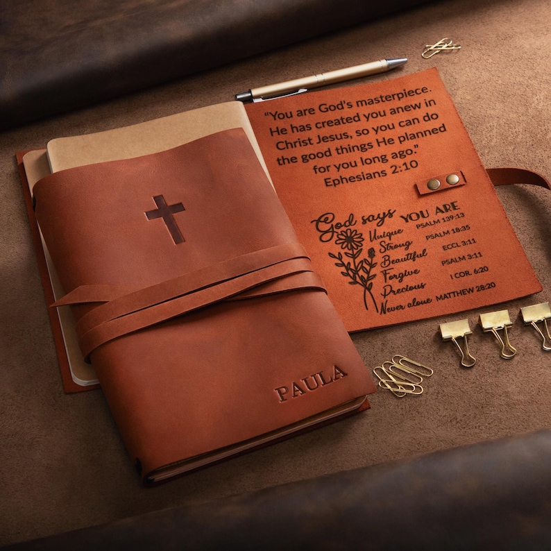 Pastor Gift, Personalized Prayer Journal, Pastor Appreciation Gift, Leather Prayer Journal for Men, Religious Gifts image 12