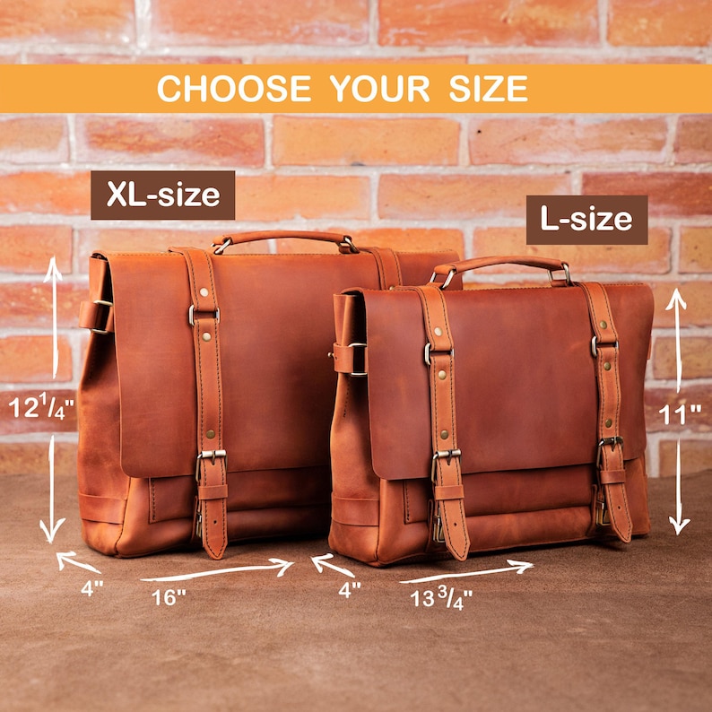 Mens leather laptop briefcase, Leather office bag for man, MacBook leather bag, custom leather briefcase image 4