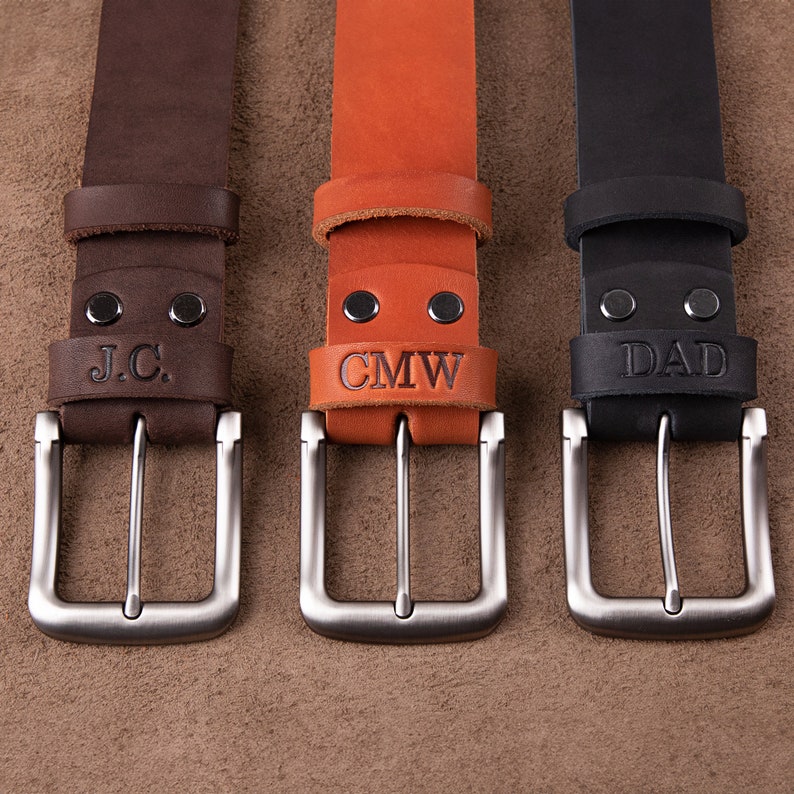 Leather belt for men with monogram, mens leather black belts, mens leather belts, handmade belt for men, mens belt, leather belt, belt image 1