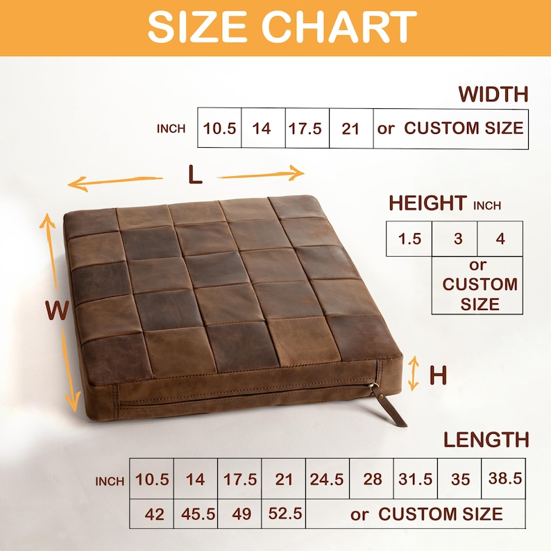 Leather bench pad, Bench cushion pad, Dining bench seat pad, Square cushion pad, Custom cushion for bench image 6
