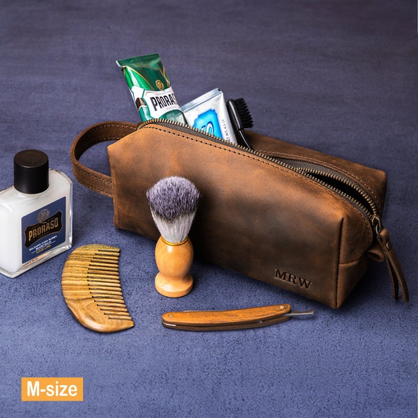 Toiletry Bag Initial Men Etsy