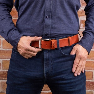 Leather belt for men with monogram, mens leather black belts, mens leather belts, handmade belt for men, mens belt, leather belt, belt image 8