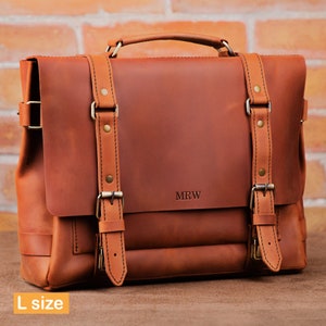 Mens leather messenger bag, Personalized leather bag for man, custom messenger for man, mens leather satchel