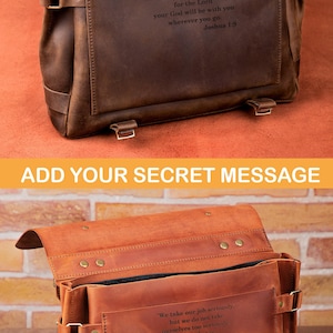 Mens leather laptop briefcase, Leather office bag for man, MacBook leather bag, custom leather briefcase image 5