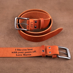Custom leather handmade belts for men, personalized mens leather belts, anniversary gifts for man