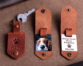 Dog loss gift, Custom dog keychain with picture, loss of dog gift, dog memorial gift, remembrance dog keychain