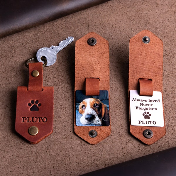 Dog loss gift, Custom dog keychain with picture, lost of dog keychain, in a memory of dog gift, remembrance keychain