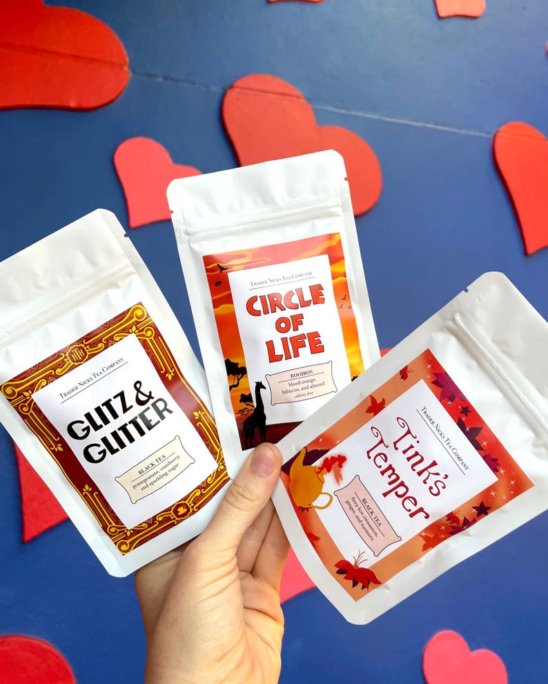Etsy Exclusive Deal - Red Valentine Disney Inspired Tea Bundle, Cozy Best-Friend Gift