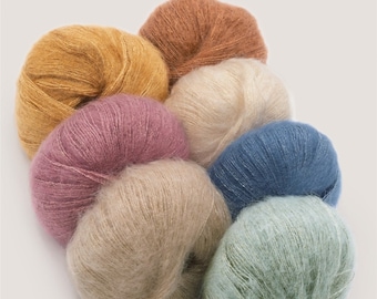 Phil MOHAIR SOIE LUREX, mohair yarn, superkid mohair and silk, lace yarn, shiny mohair yarn