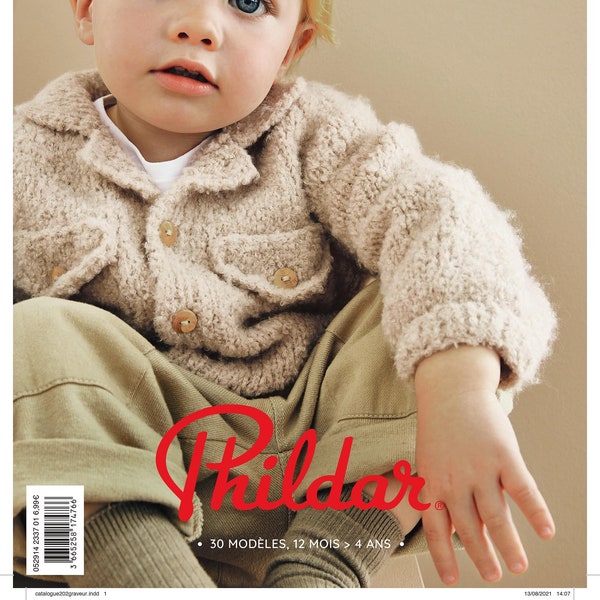 Magazine de tricot PHILDAR n° 202 A/W 21-22, modèles de tricot pour les tailles 12 mois-4 ans, modèles pour enfants, modèles Phildar