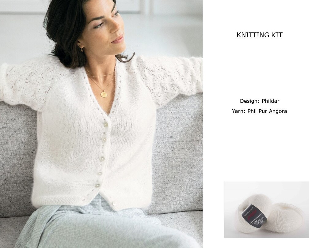 Knitting Kit Cardigan LUIZA German Knitting Instructions Etsy