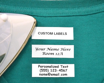 100 Iron On Labels, Camp Labels, High Quality