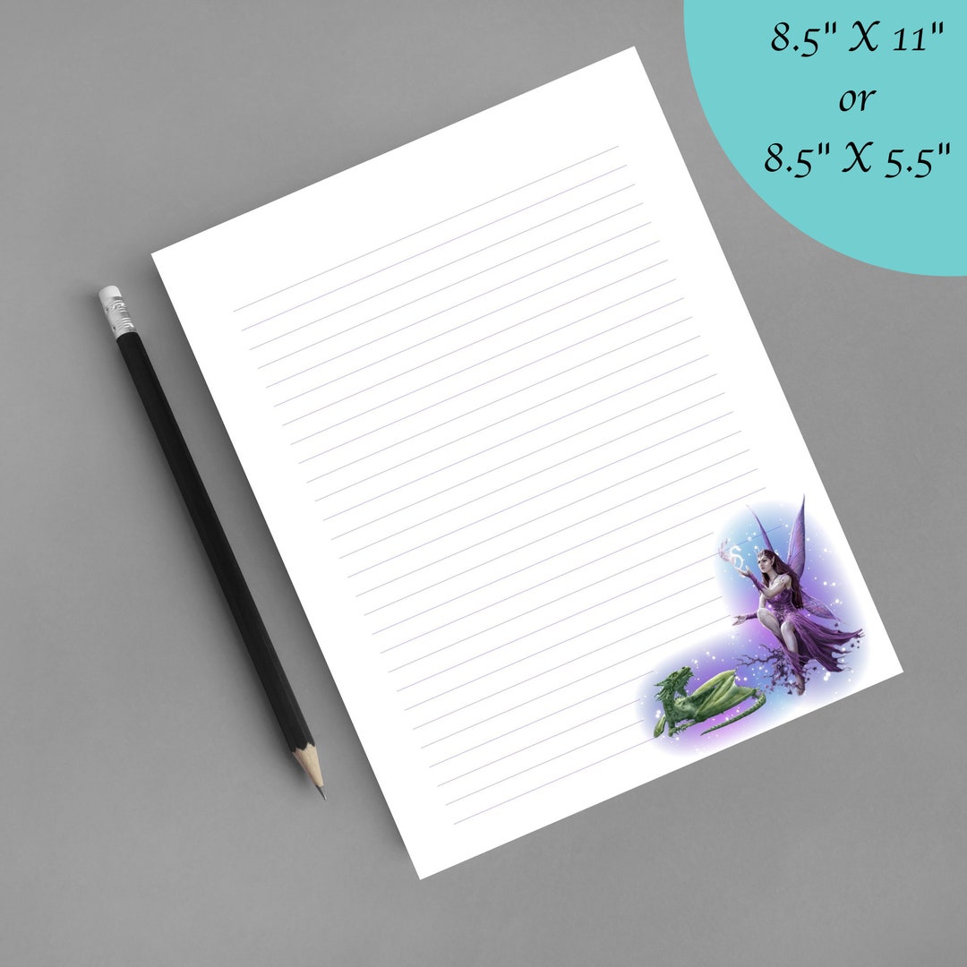 Fairy and Dragon Printable Writing Sheets | Writing Paper | Pretty ...