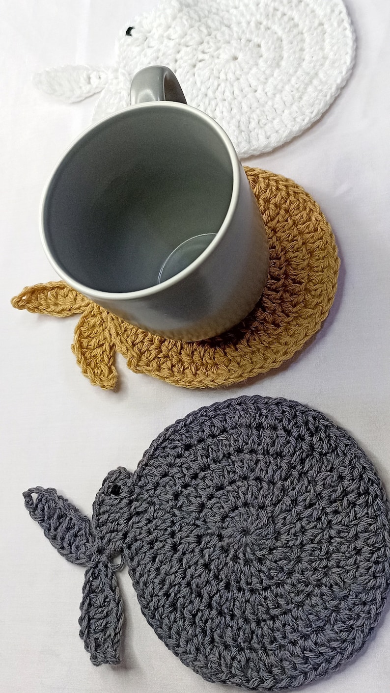 Crochet Pattern, CROCHET COASTER PATTERN Crochet Easter Bunny Coaster Pattern, Easter Crochet Bunny Pattern image 2