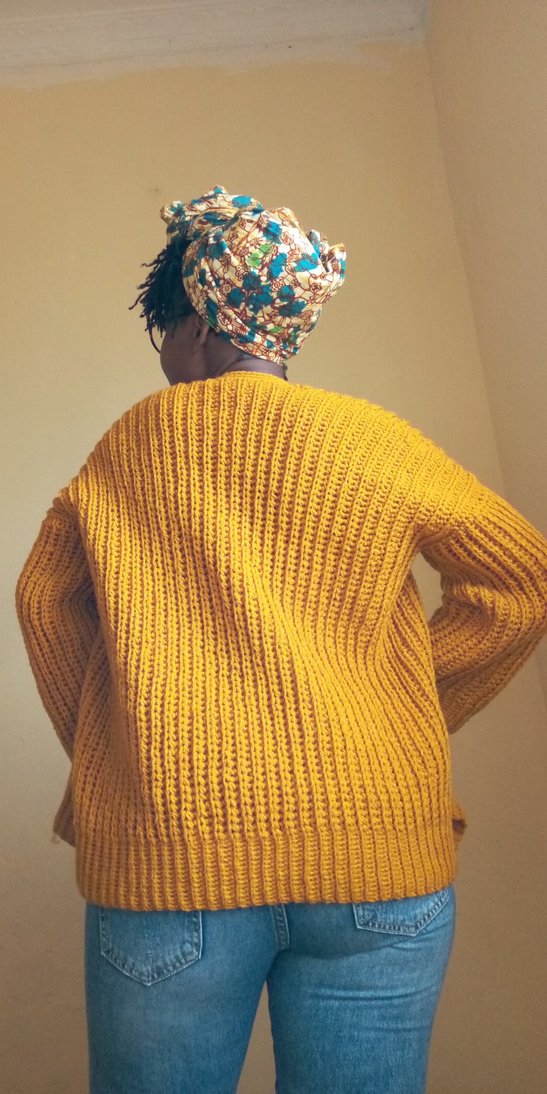 Mustard Crochet Cardigan Pattern Crochet Plus Size Woman Etsy