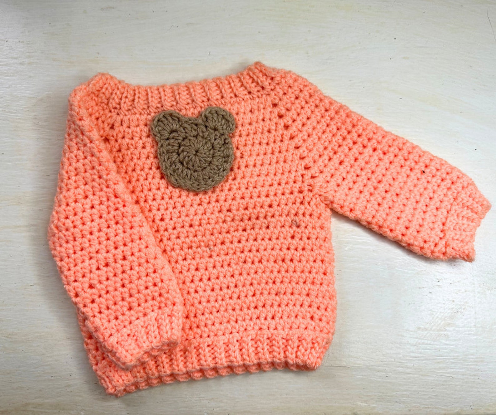 CROCHET Patternbaby Sweater, No Sew Pattern, Crochet 024 Months