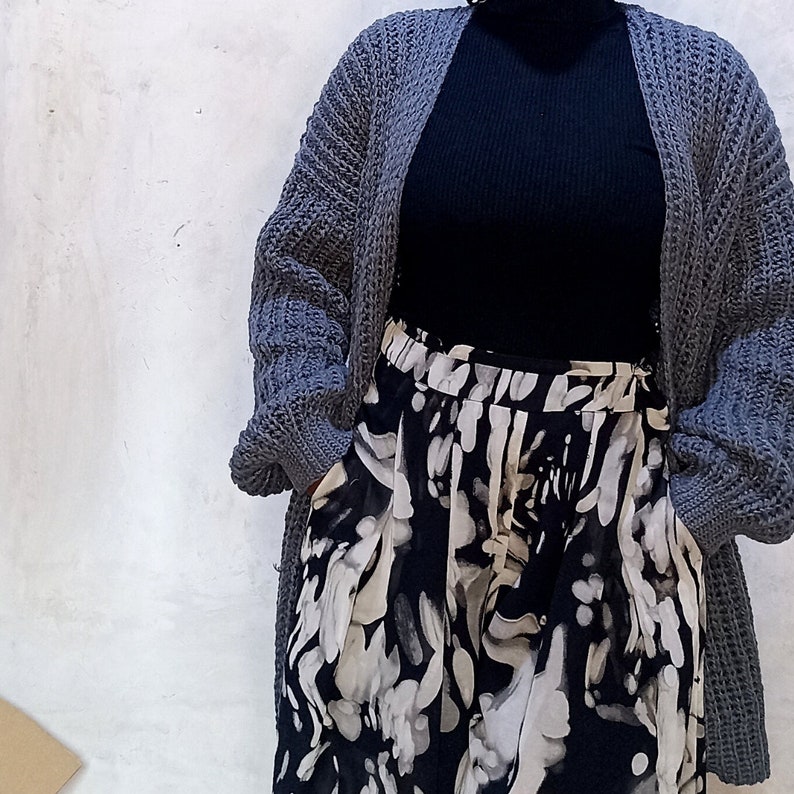 CROCHET PATTERN: Crochet Duster Cardigan Pattern, Crochet Cardigan Pattern, Cardigan Crochet Pattern, Easy Oversized Crochet Sweater image 7