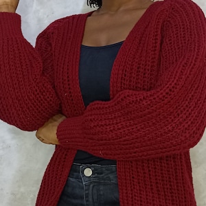 CROCHET Women CARDIGAN PATTERN | Crochet cardigan pattern pdf file | Crochet sweater pattern digital download, crochet Christmas cardigan
