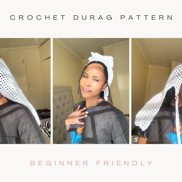 Crochet Durag, Crochet Accessories, Durag Crochet Pattern, Crochet Durag Pattern Beginner Friendly, Crochet Bandana, Durag Crochet Pattern