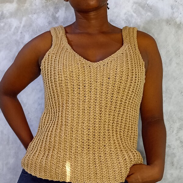 CROCHET TANK TOP Pattern. Tank Top Crochet Pattern, Crochet Summer Tank Top Pattern, Plus Size Tank Top Crochet Pattern, SitandCrochet