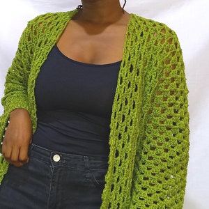 Crochet Granny Square Cardigan Pattern, Crochet Cardigan Pattern, Granny Square Crochet Pattern, Crochet Granny Square Sweater Patter 9 size