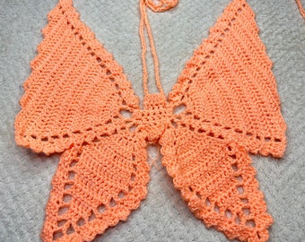 Crochet Butterfly Top Pattern! Crochet bralette, Easy crochet top, Beginner friendly crochet butterfly top, Butterfly crochet top pattern