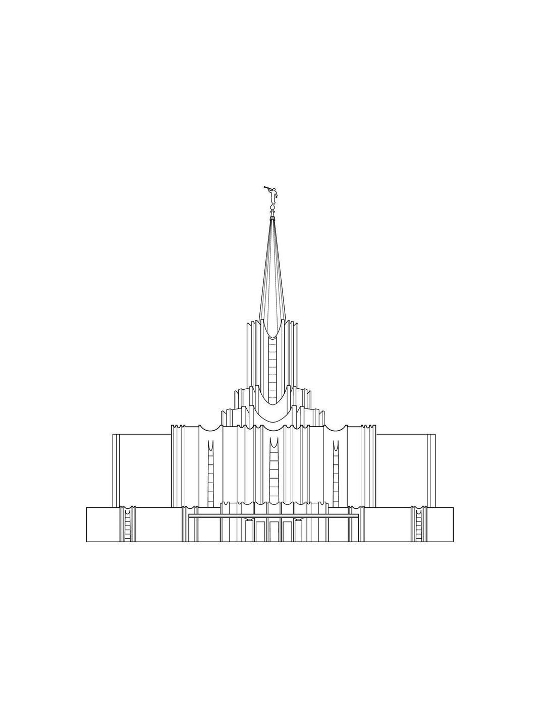 Digital Jordan River LDS Temple Vector Art Etsy
