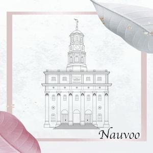 Digital Nauvoo Temple, Vector, Digital Use, Glowforge, Clipart, SVG, PNG, PDF