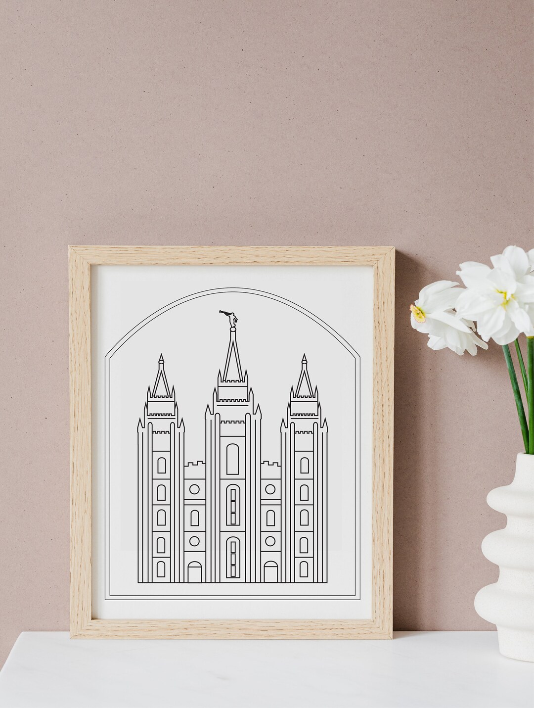 Salt Lake Temple Wall Art, Printable File, Digital Art, Temple Art ...