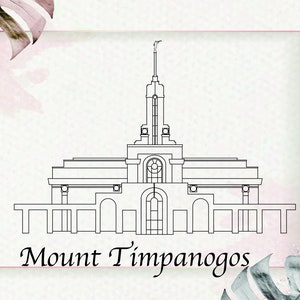 Digital Mount Timpanogos Tempel, Vektor, digitale Verwendung, Glowforge