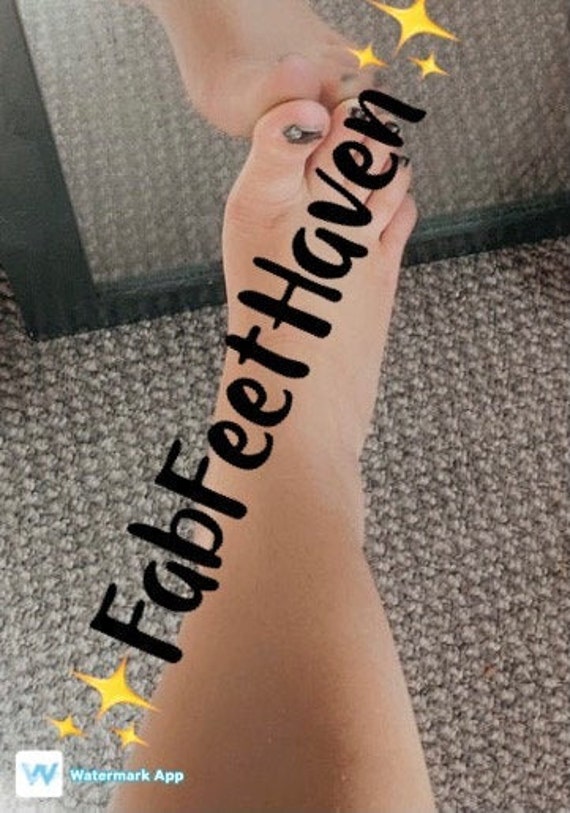 Basic black nails feet picture Etsy