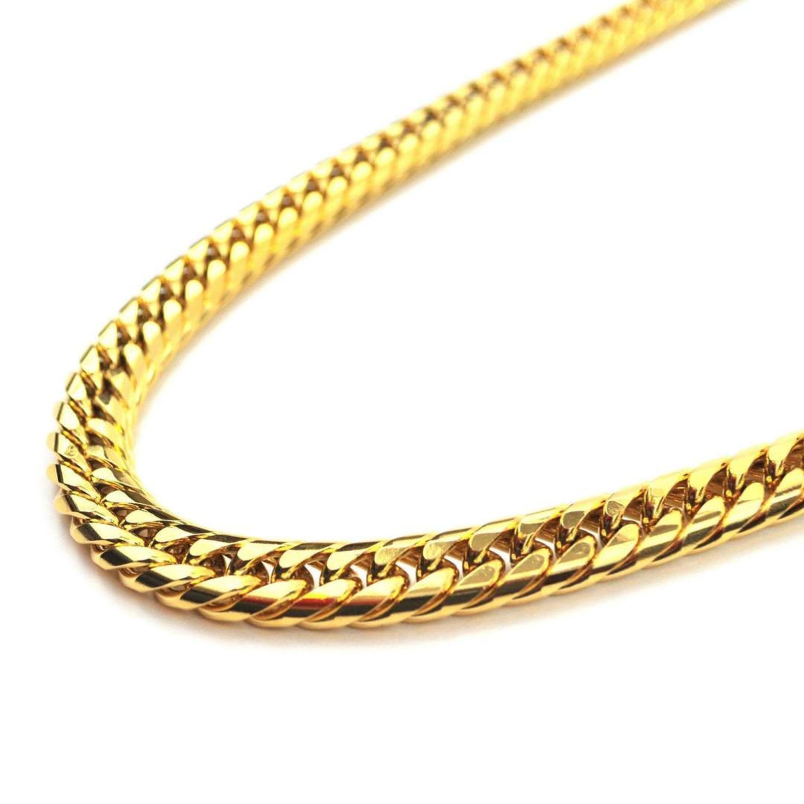 18k Gold Titanium Chain 18k Gold Chains Waterproof Gold Etsy