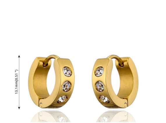 24k Gold Titanium Bali Hoop Earrings – HandTstudio