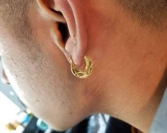 18k Gold Nattiyan Hoop Earrings Karan Aujla Nattiyan Earrings Nattiya Men Hoop Earrings Punjabi Men Earrings Hoops Gold Hoops