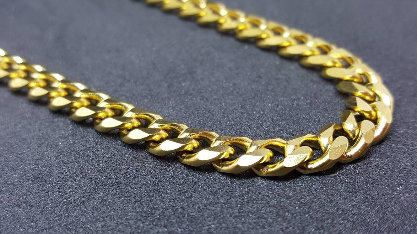 18k Gold Titanium Chain 18k Gold Chains Waterproof Gold - Etsy Canada