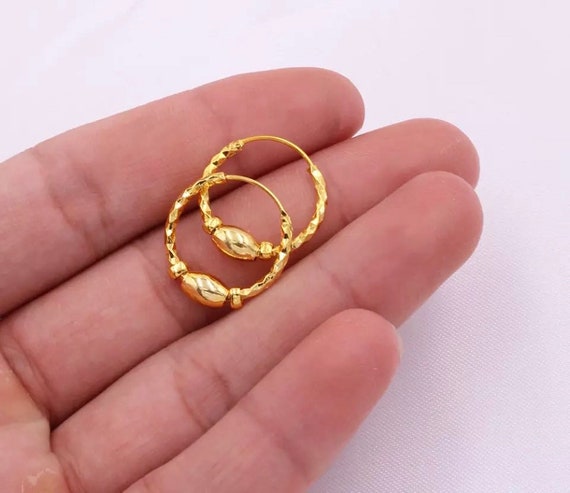 Buy VAMA FASHIONS Gold Plated Kaju Kan Bali Hoop Earrings Gold (Boys and  Men) Online at Best Prices in India - JioMart.