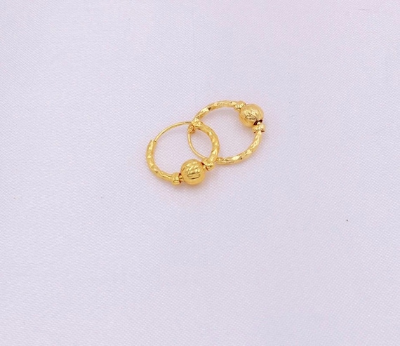 Baby earrings 24k gold discount