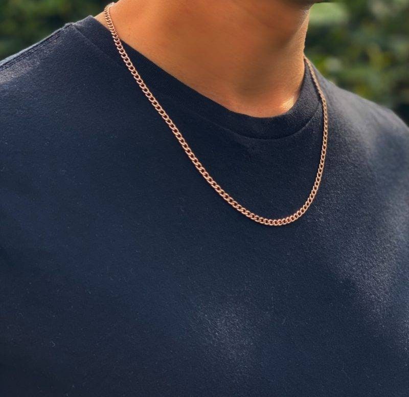 18k Rose Gold Titanium Chain, Rose Gold Chain, Chains, Waterproof