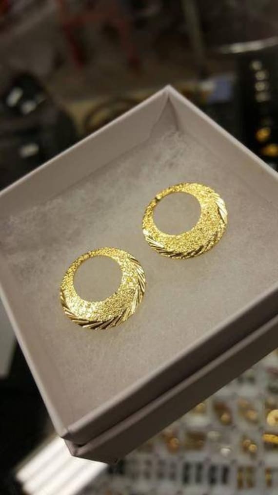 Buy Shield plus 18 K GOLD PUNJABI NATTIYAN HOOP MULTI PATTERN EARRINGS  (PACK OF 1) Stainless Steel Earring Set Online at Best Prices in India -  Flipkart.com