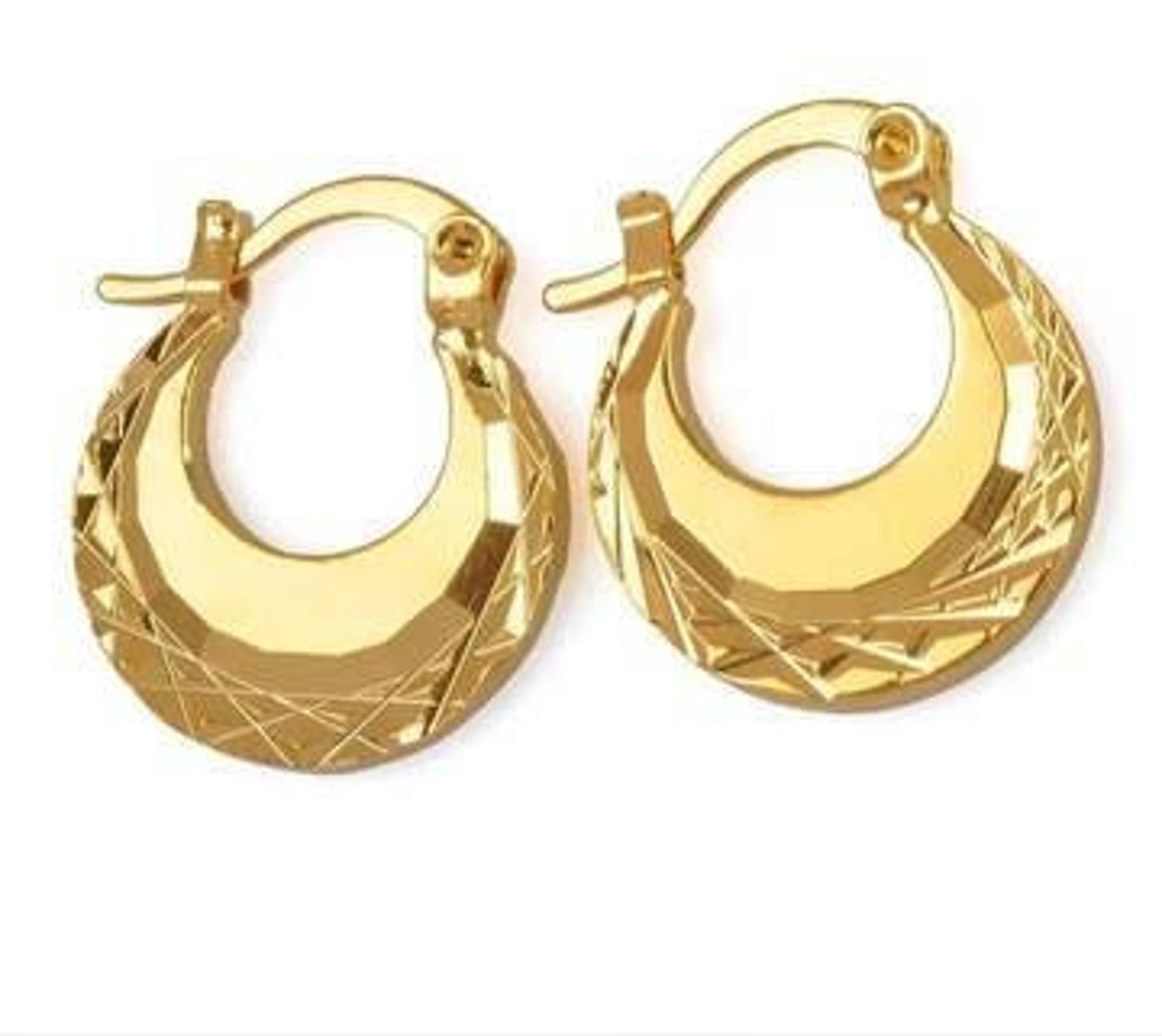 18k Gold Punjabi Nattiyan Minimalist Hoops Pair  HandTstudio