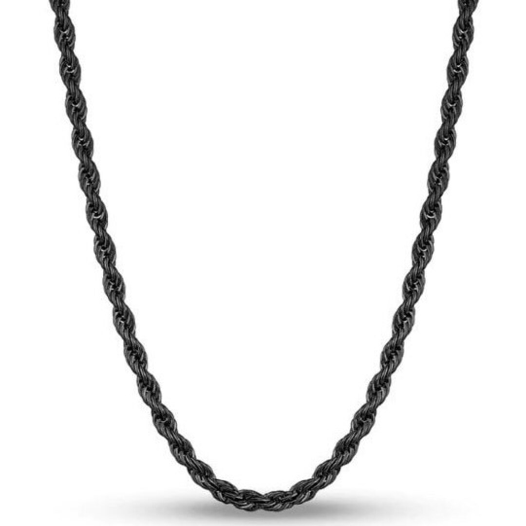 Black Titanium Chain, Black Chains, Waterproof, Chains for Men, Mens Chain, Black Rope Chain