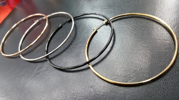 Pure titanium 2024 hoop earrings