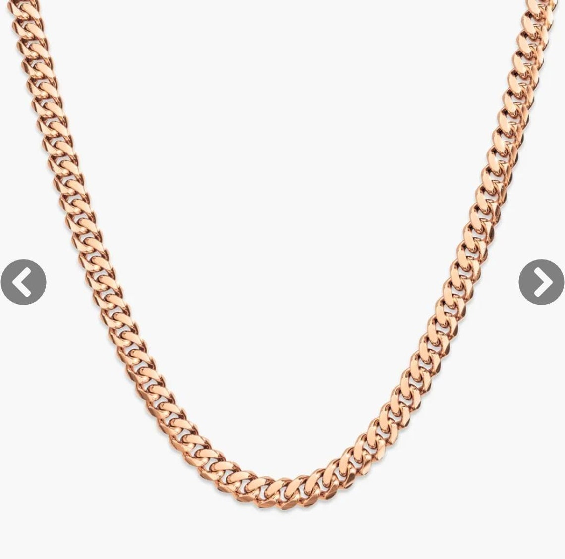 18k Rose Gold Titanium Chain Rose Gold Chain Chains Etsy