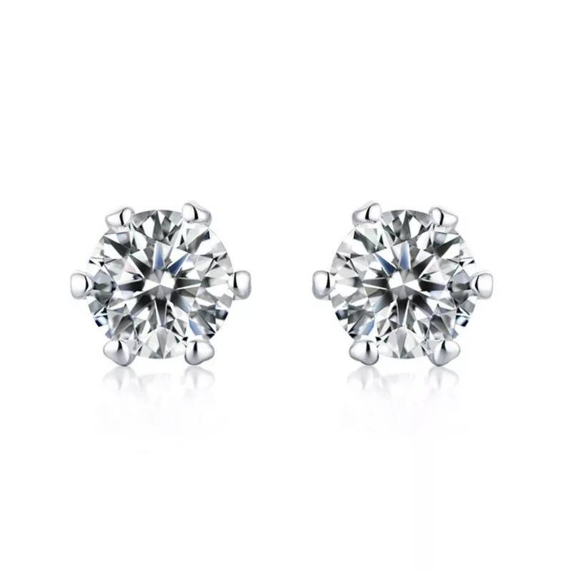 Diamond Stud Earrings 1ct Diamond Earrings Diamonds Set in Etsy Canada
