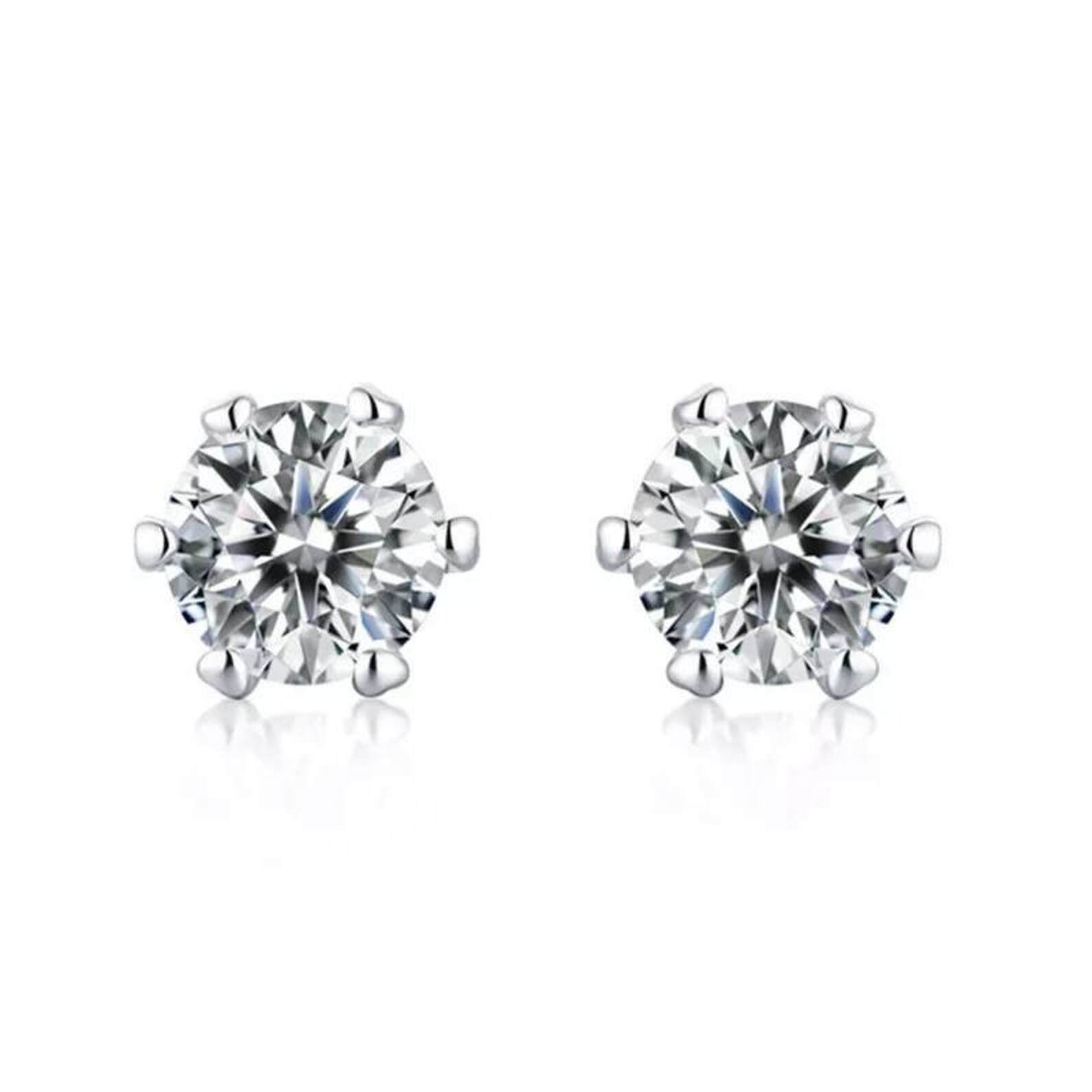 Diamond Stud Earrings 1ct Diamond Earrings Diamonds Set in Etsy Canada