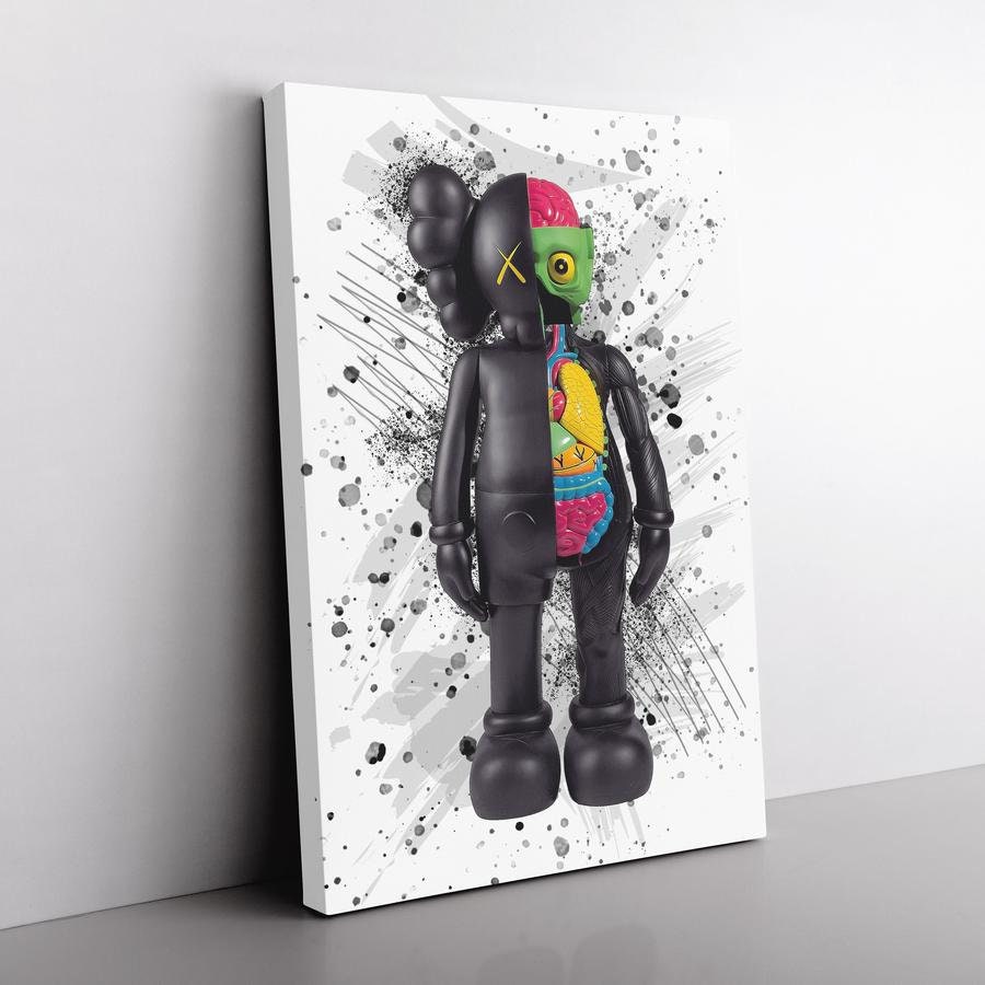 Kaws Designer Art Canvas Kaws Inspired Canvas Art FREE Etsy